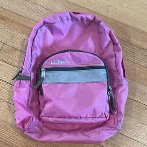 L.L. Bean Vibrant Pink Backpack with Gray Accents
